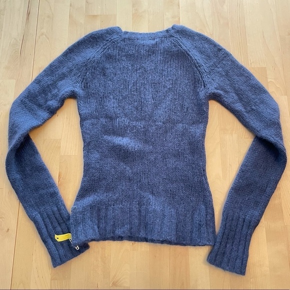 American Eagle Outfitters Blue Angora & Wool Blended Sweater - Picture 4 of 6
